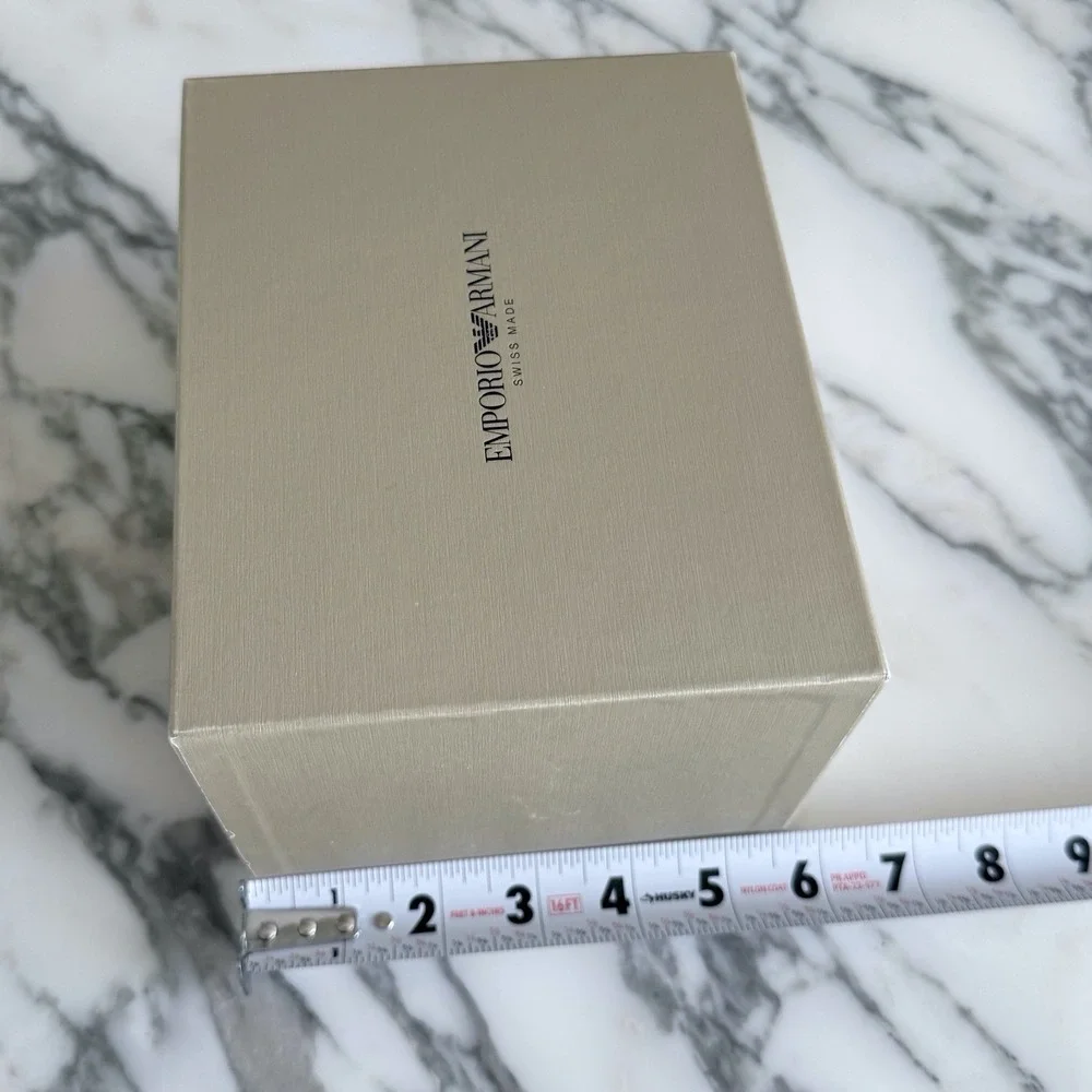 Emporio Armani Swiss Made Luxury Watch Box Set with Manuals and Pouch